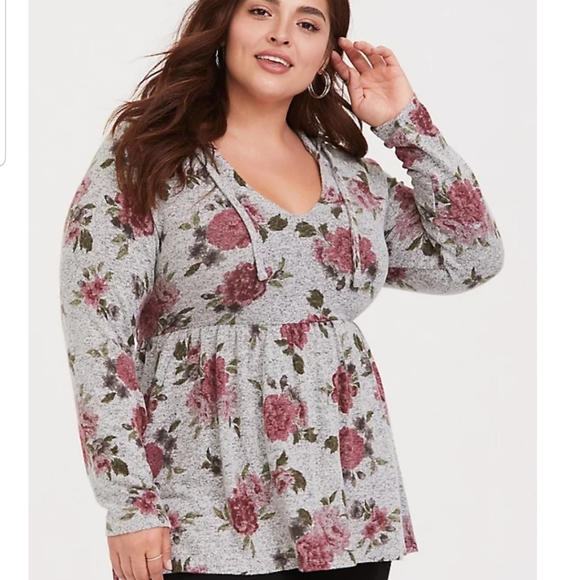 torrid Tops - Torrid Super Soft Babydoll Hoodie